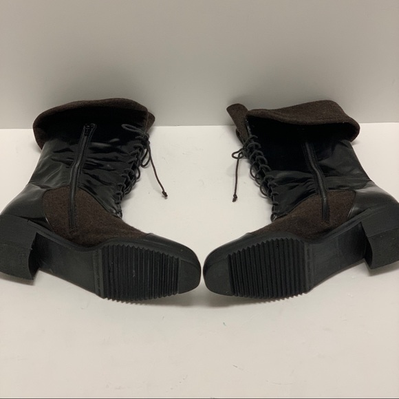 NWOT Brown Stewart Weitzman Caster lace boots 6AA - Picture 3 of 6